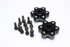 Axial Yeti, Exo, Wraith & SCX10 Aluminum 2.2 Wheel Hub Adapters (9mm Thickness) - 1Pr Set Black