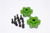 Axial Yeti, Exo, Wraith & SCX10 Aluminum 2.2 Wheel Hub Adapters (9mm Thickness) - 1Pr Set Green