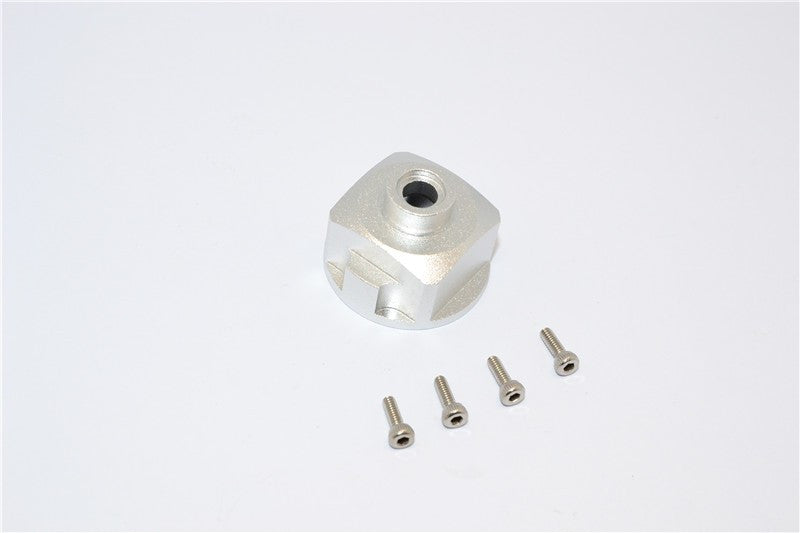 Aluminum Diff Case for Axial Yeti, Yeti SCORE, EXO, Wraith & SCX10 - 1 Pc Set Silver