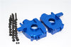 Axial Yeti Aluminum Front Bulkhead - 1 Set Blue
