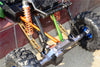 Axial Yeti & RR10 Bomber Aluminum Rear Upper Chassis Link Parts - 1Pr Set Green