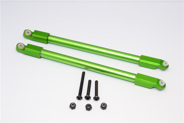 Axial Yeti & RR10 Bomber Aluminum Rear Upper Chassis Link Parts - 1Pr Set Green
