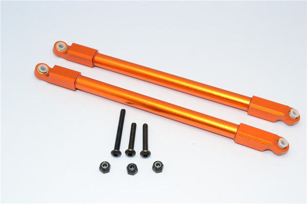 Axial Yeti & RR10 Bomber Aluminum Rear Upper Chassis Link Parts - 1Pr Set Orange