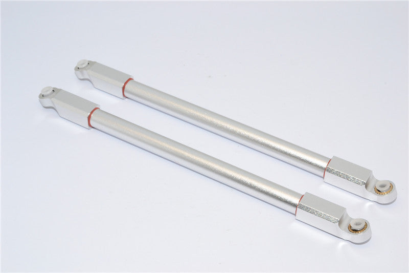 Axial Yeti & RR10 Bomber Aluminum Rear Upper Chassis Link Parts - 1Pr Set Silver