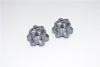 Axial Yeti Aluminum 2.2 Wheel Hub Adapters (14mm Thickness) - 1Pr Set Gray Silver