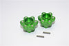 Axial Yeti Aluminum 2.2 Wheel Hub Adapters (14mm Thickness) - 1Pr Set Green