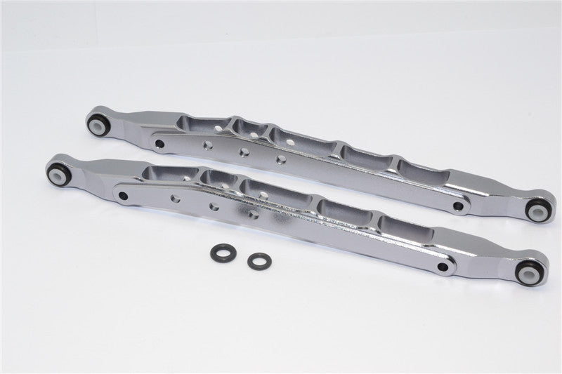 Axial Yeti & RR10 Bomber Aluminum Rear Lower Chassis Link Parts - 1Pr Silver