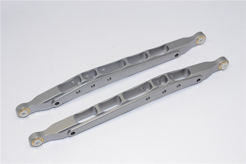 Axial Yeti & RR10 Bomber Aluminum Rear Lower Chassis Link Parts - 1Pr Silver