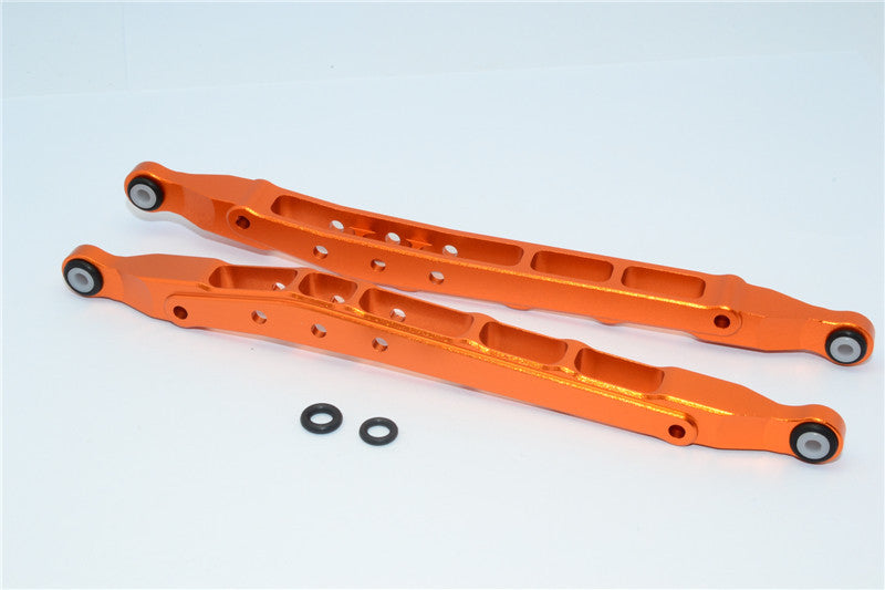 Axial Yeti & RR10 Bomber Aluminum Rear Lower Chassis Link Parts - 1Pr Orange
