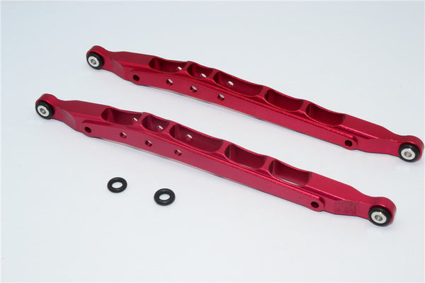 Axial Yeti & RR10 Bomber Aluminum Rear Lower Chassis Link Parts - 1Pr Red