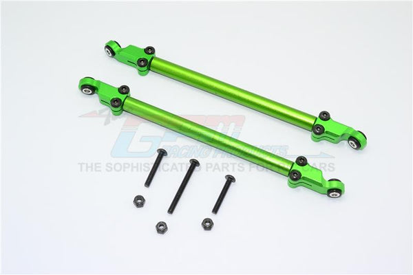 Axial Yeti (AX90026) & Yeti SCORE (AX90050, AX90068) Aluminum Rear Adjustable Chassis Rod - 1Pr Set Green