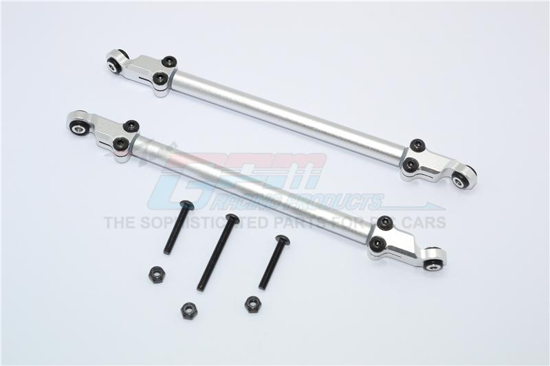 Axial Yeti (AX90026) & Yeti SCORE (AX90050, AX90068) Aluminum Rear Adjustable Chassis Rod - 1Pr Set Red