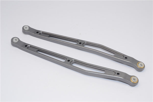 Axial Yeti & RR10 Bomber Aluminum Rear Upper Chassis Link Parts - 1Pr Set Gray Silver
