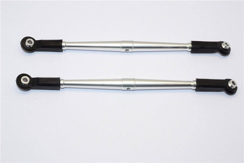 Axial Yeti Aluminum Rear Upper Chassis Link Parts With Plastic Ends - 1Pr Silver