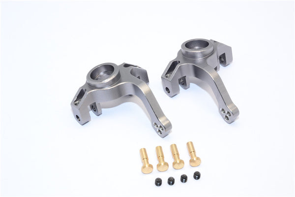 Axial Yeti Aluminum Front Knuckle Arm - 1Pr Set Gray Silver