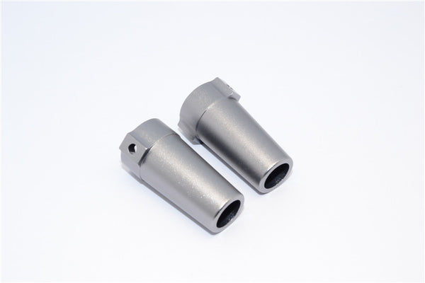 Axial Yeti & RR10 Bomber Aluminimum Straight Axle Adapter - 1Pr Set Gray Silver