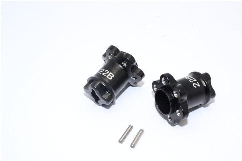 Axial Yeti Aluminum 2.2 Wheel Hub Adapters (22mm Thickness) Economy Version - 1Pr Set Black