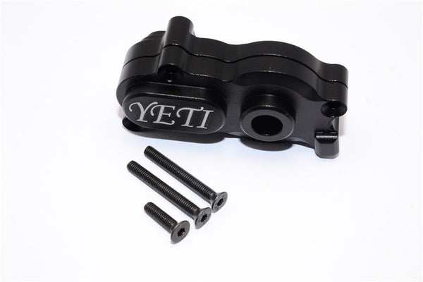 Axial Yeti Aluminum Center Transmission Case - 2Pcs Set Black