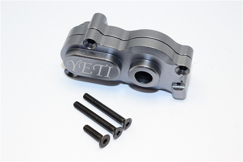 Axial Yeti Aluminum Center Transmission Case - 2Pcs Set Gray Silver