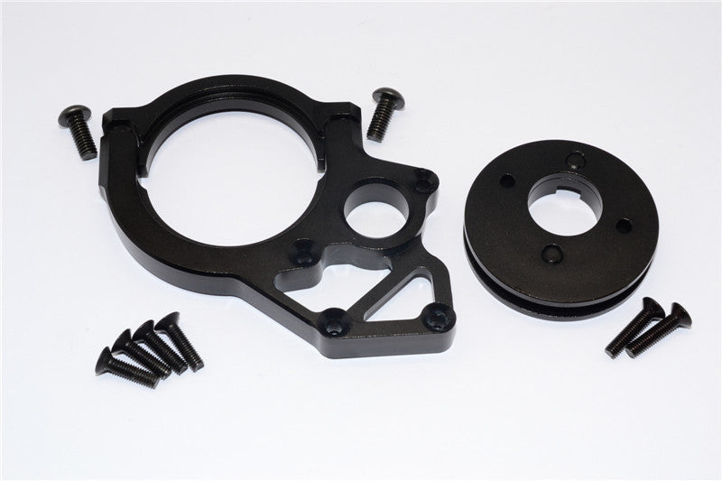 Axial Yeti & RR10 Bomber Aluminum Transmission Motor Mount - 3Pcs Set Black