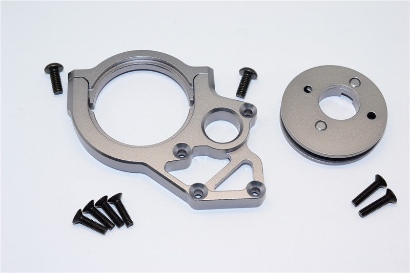 Axial Yeti & RR10 Bomber Aluminum Transmission Motor Mount - 3Pcs Set Gray Silver
