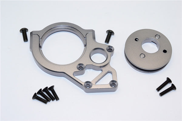 Axial Yeti & RR10 Bomber Aluminum Transmission Motor Mount - 3Pcs Set Gray Silver