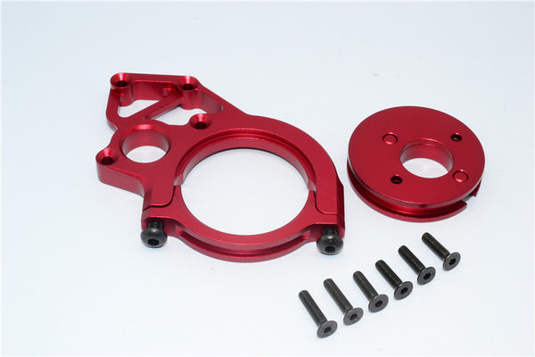Axial Yeti & RR10 Bomber Aluminum Transmission Motor Mount - 3Pcs Set Red