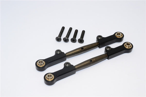 Axial Yeti Spring Steel Steering Anti-Thread Tie Rod With Aluminum Ends - 1Pr Set Black