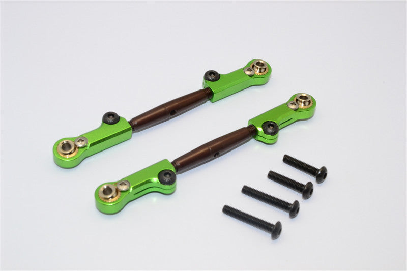 Axial Yeti Spring Steel Steering Anti-Thread Tie Rod With Aluminum Ends - 1Pr Set Green