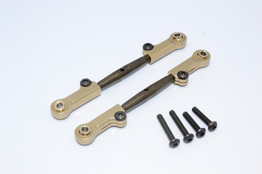 Axial Yeti Spring Steel Steering Anti-Thread Tie Rod With Aluminum Ends - 1Pr Set Titanium