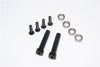 Axial Yeti Aluminum Steering Assembly Posts With Bearings - 2 Pcs Set Black