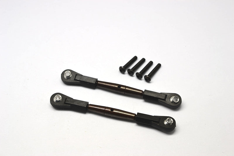 Axial Yeti Spring Steel Upper Anti-Thread Tie Rod With Black Plastic Ends - 1Pr Set