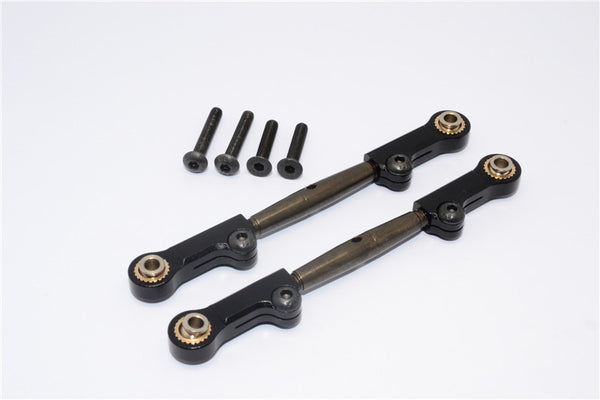 Axial Yeti Spring Steel Upper Anti-Thread Tie Rod With Aluminum Ends - 1Pr Set Black