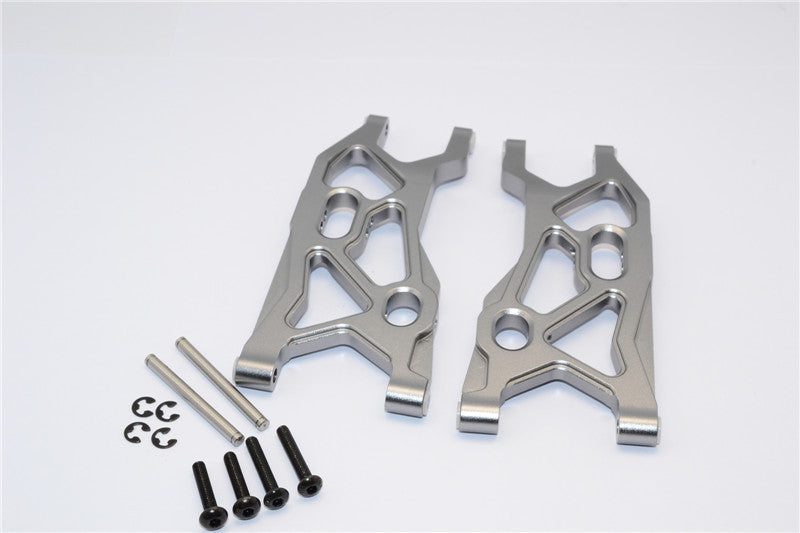 Axial Yeti Aluminum Front Lower Arm - 1 Pr Set Gray Silver