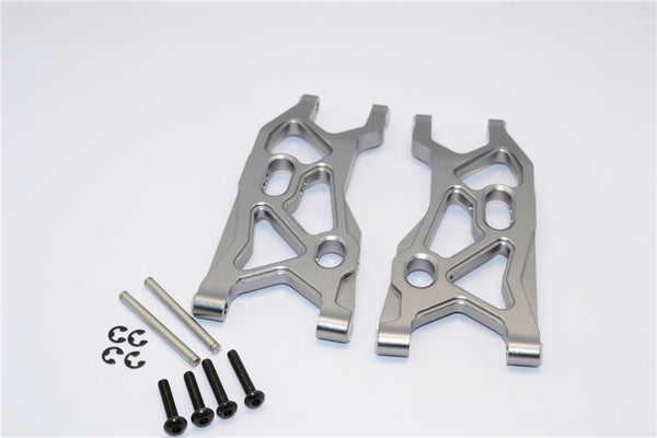Axial Yeti Aluminum Front Lower Arm - 1 Pr Set Gray Silver