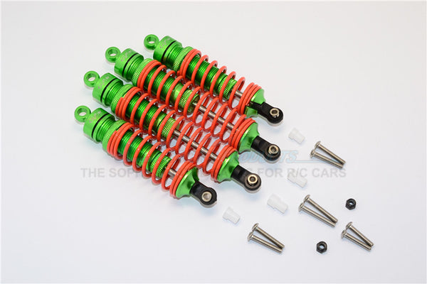 Axial Yeti (AX90026) & Yeti SCORE (AX90068) Aluminum Rally Racing Front And Rear Dampers (F:86mm R:110mm) - 2Prs Set Green