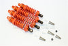 Axial Yeti (AX90026) & Yeti SCORE (AX90068) Aluminum Rally Racing Front And Rear Dampers (F:86mm R:110mm) - 2Prs Set Orange