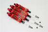 Axial Yeti (AX90026) & Yeti SCORE (AX90068) Aluminum Rally Racing Front And Rear Dampers (F:86mm R:110mm) - 2Prs Set Red