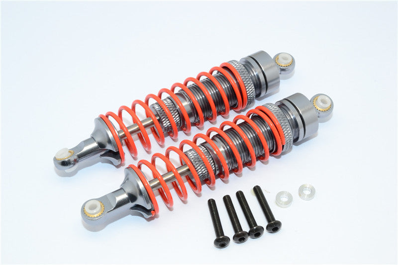 Axial Yeti Aluminum Front Adjustable Spring Damper (95mm) - 1Pr Set Gray Silver