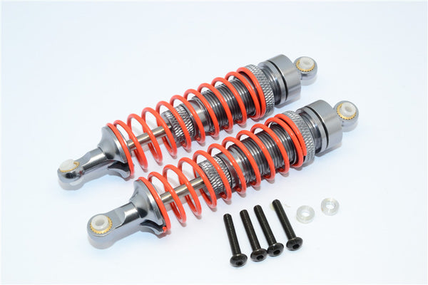 Axial Yeti Aluminum Front Adjustable Spring Damper (95mm) - 1Pr Set Gray Silver