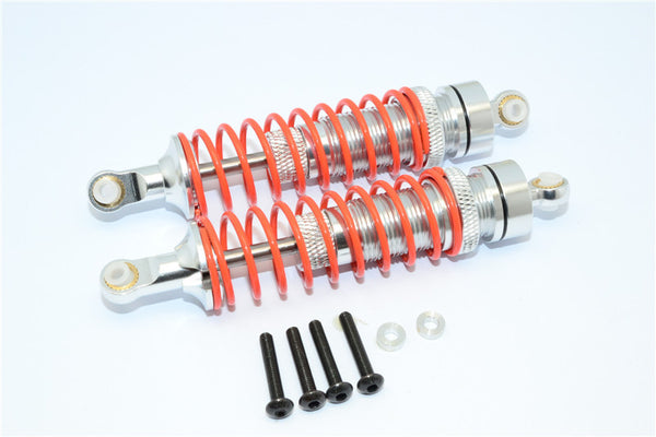 Axial Yeti Aluminum Front Adjustable Spring Damper (95mm) - 1Pr Set Silver