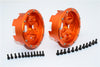 Axial Yeti Aluminum Front / Rear 2.2 Wheels Beadlock (6 Poles Swirl) - 1Pr Set Orange