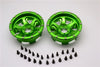 Axial Yeti Aluminum Front / Rear 2.2 Wheels Beadlock (6 Poles Swirl) - 1Pr Set Green