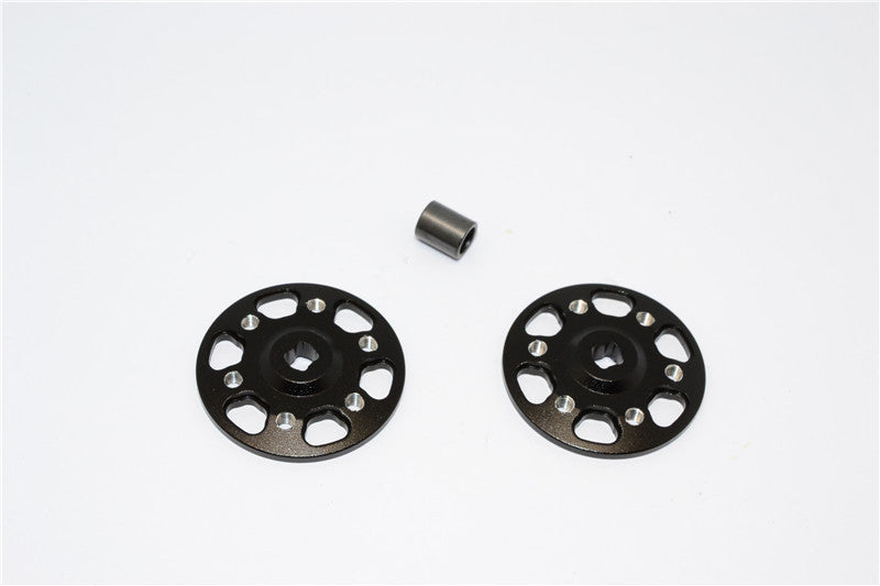 Axial Yeti & Yeti XL Aluminum Spur Gear Adapter - 2Pcs Set Black