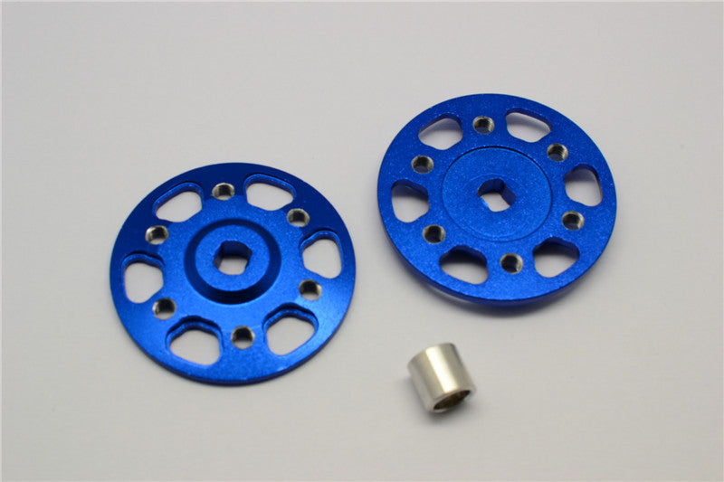 Axial Yeti & Yeti XL Aluminum Spur Gear Adapter - 2Pcs Set Blue