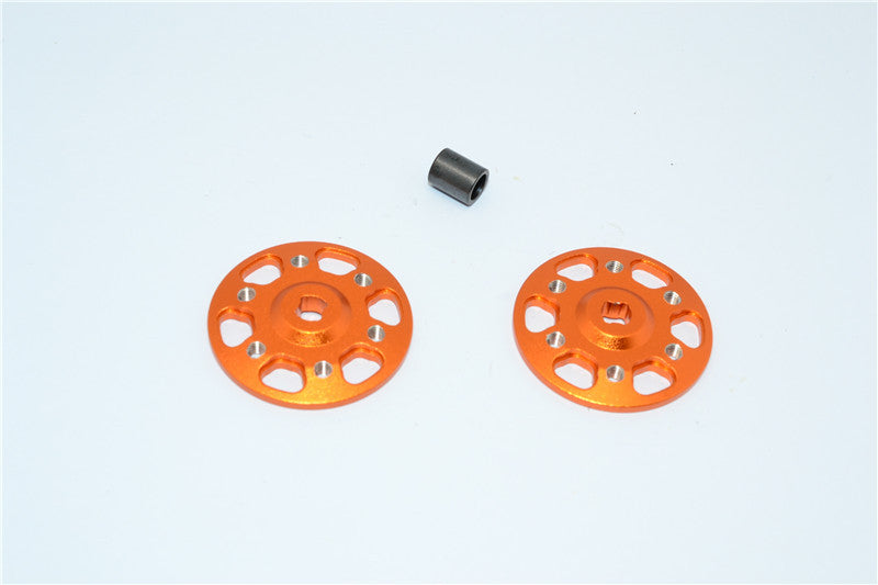 Axial Yeti & Yeti XL Aluminum Spur Gear Adapter - 2Pcs Set Orange