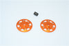 Axial Yeti & Yeti XL Aluminum Spur Gear Adapter - 2Pcs Set Orange