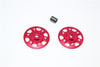 Axial Yeti & Yeti XL Aluminum Spur Gear Adapter - 2Pcs Set Red