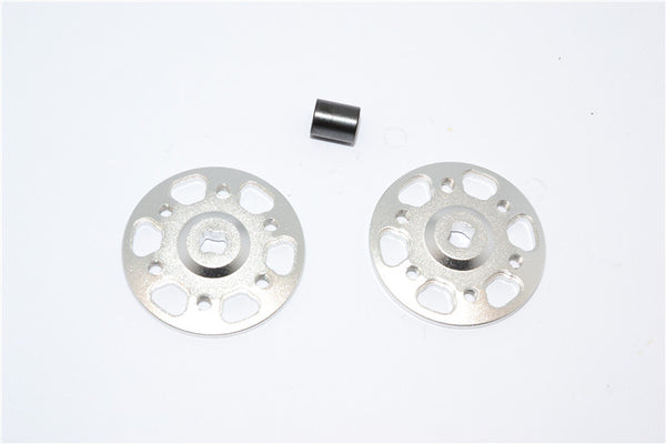 Axial Yeti & Yeti XL Aluminum Spur Gear Adapter - 2Pcs Set Silver