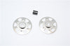 Axial Yeti & Yeti XL Aluminum Spur Gear Adapter - 2Pcs Set Silver